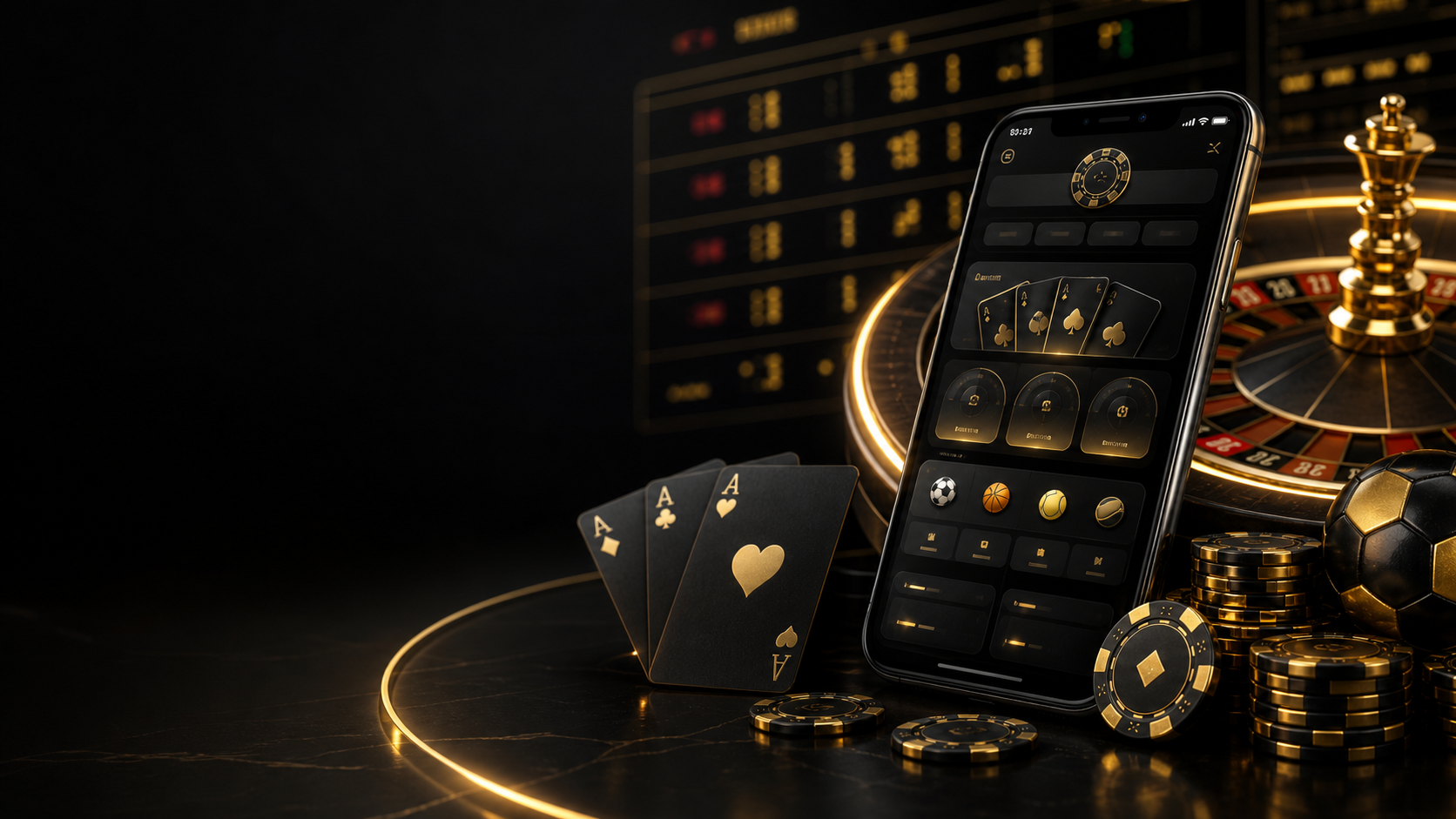 Casibom casino ve mobil uygulama için altın detaylı premium görsel
